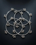 Viral Kashmiri Silver Ghungroo Bangle Set (4 Pcs)
