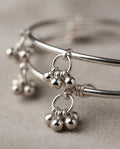 Viral Kashmiri Silver Ghungroo Bangle Set (4 Pcs)