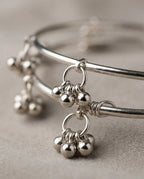 Viral Kashmiri Silver Ghungroo Bangle Set (4 Pcs)