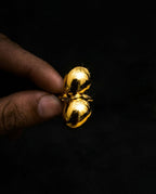 Orneza Aura Double Sphere Gold Statement Ring