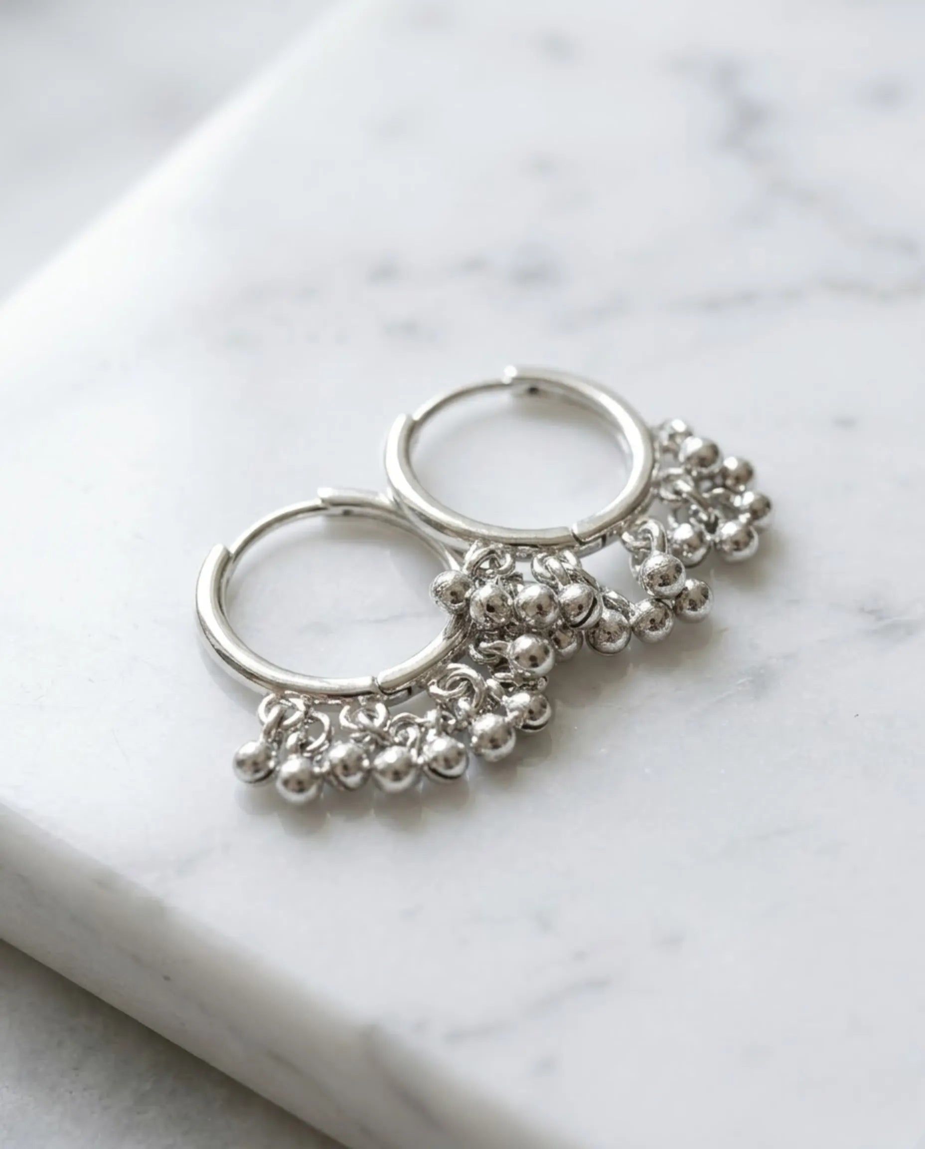 Viral Silver Kashmiri Ghungroo Bali Earrings