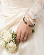 Orneza Titan Braided Gunmetal Cuff Bangle
