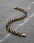 Orneza Midnight Noir Baguette Gold Tennis Bracelet