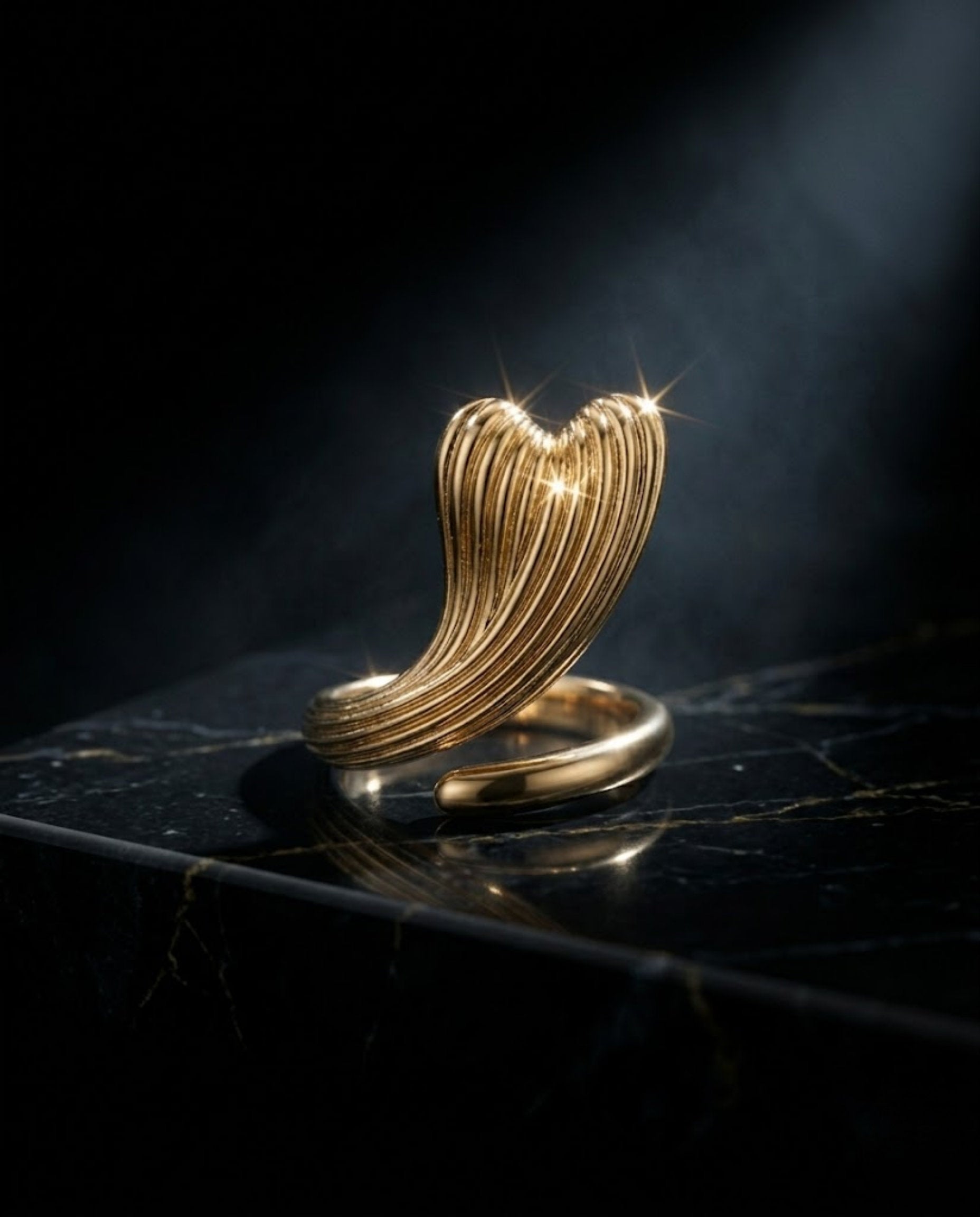 Orneza Siren Tail Gold Wrap Ring