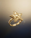 Orneza Celestial Stella Gold Star Statement Ring