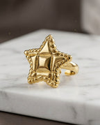 Orneza Celestial Stella Gold Star Statement Ring