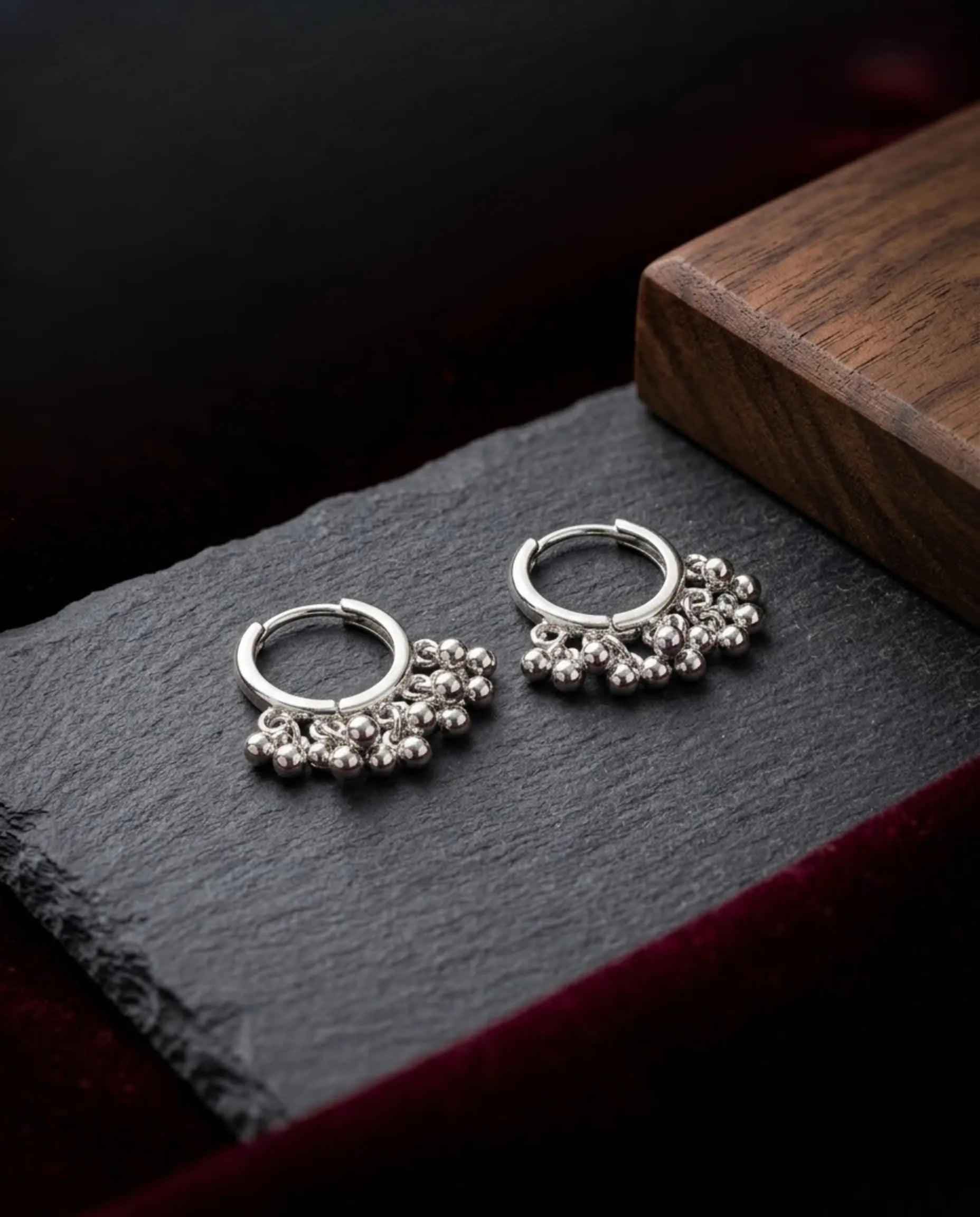 Viral Silver Kashmiri Ghungroo Bali Earrings