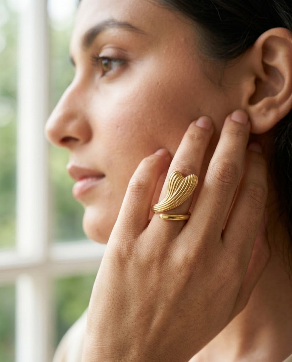 Orneza Siren Tail Gold Wrap Ring
