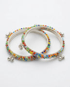 Viral Multicolor Kashmiri Ghungroo Bangles Pair size 2.2 (Sawa 2)