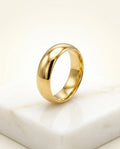 Orneza Eternal Aura Gold Minimalist Band Ring