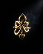 Orneza Heart Knot Gold Plated Statement Ring