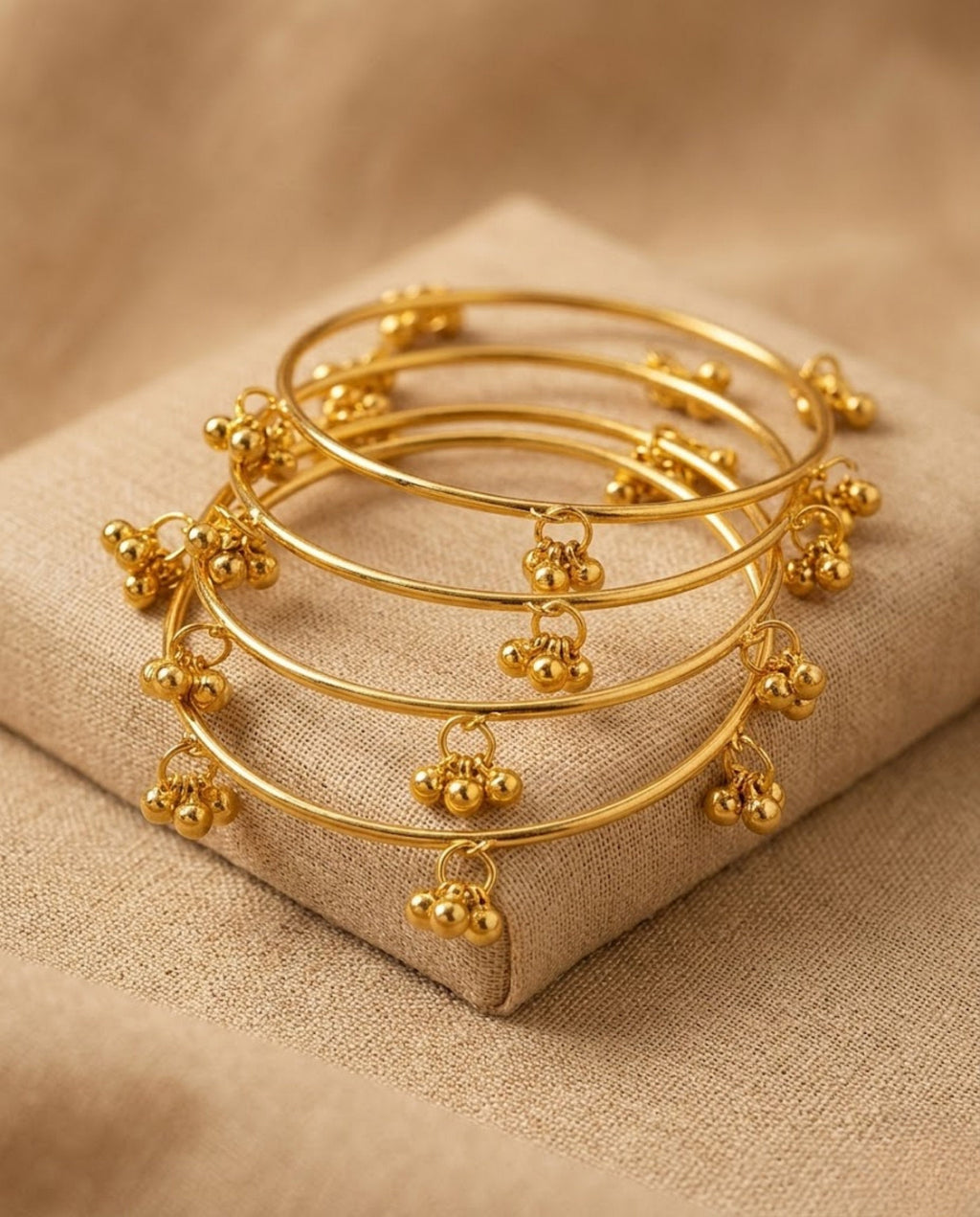 Viral Kashmiri Ghungroo Bangles Gold Bangle Set (4 Pcs)
