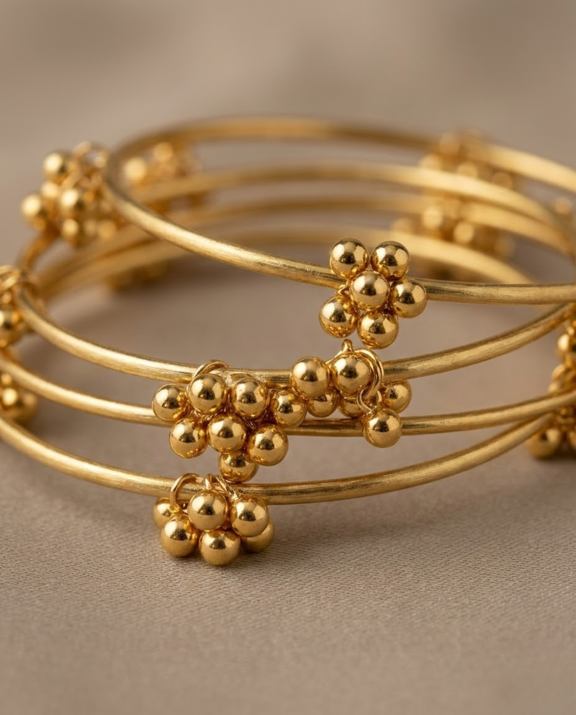 Viral Kashmiri Ghungroo Bangles Gold Bangle Set (4 Pcs)