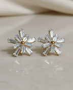 Luxury Starburst Crystal Stud Earrings by Orneza