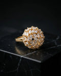Orneza Starlight Marquise Crystal Cluster Gold Ring