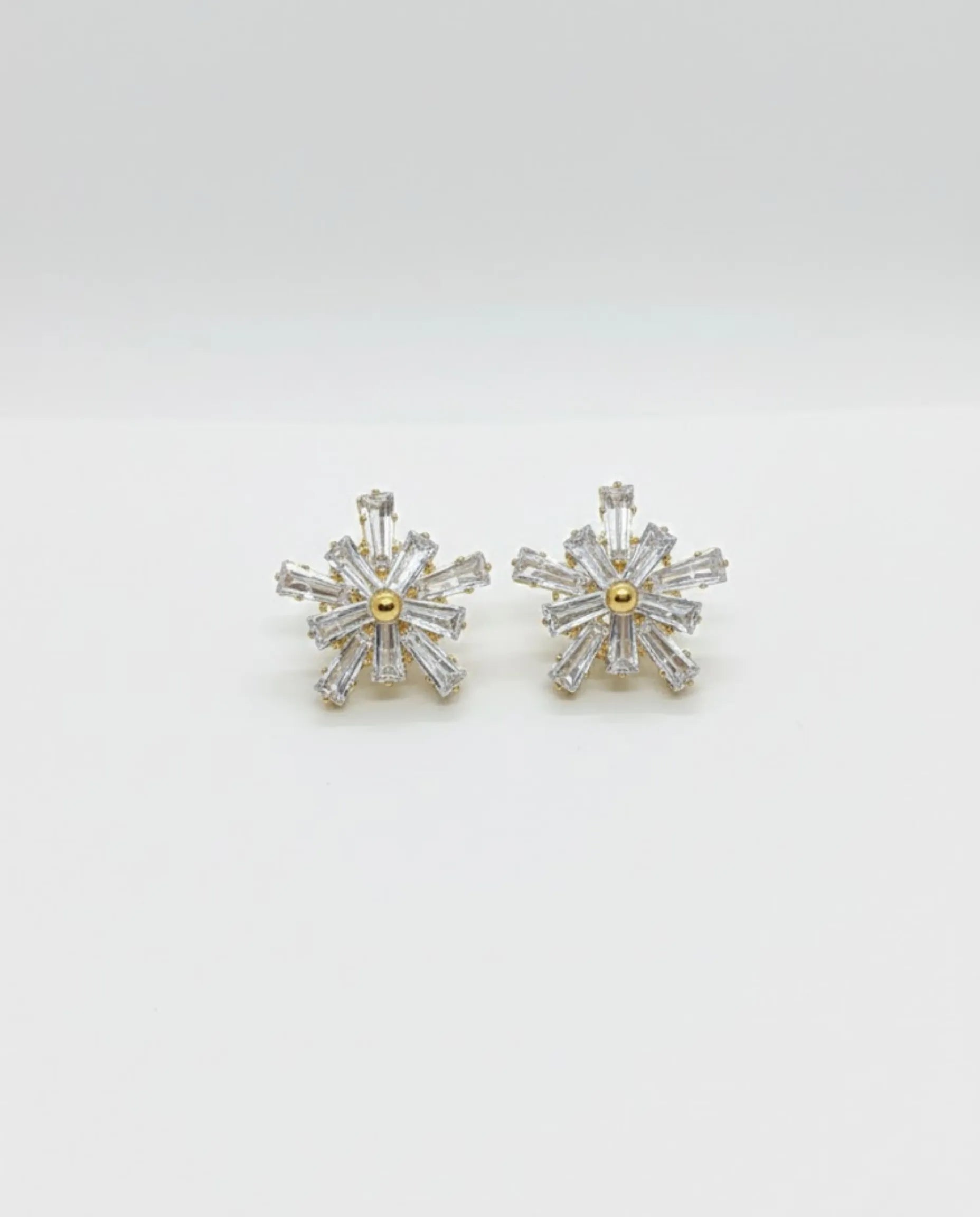 Luxury Starburst Crystal Stud Earrings by Orneza