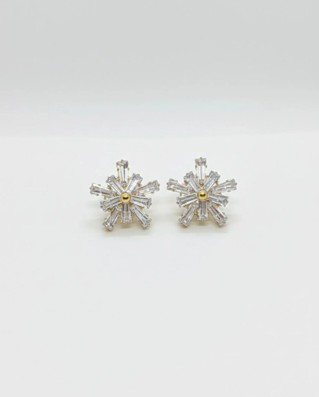 Luxury Starburst Crystal Stud Earrings by Orneza