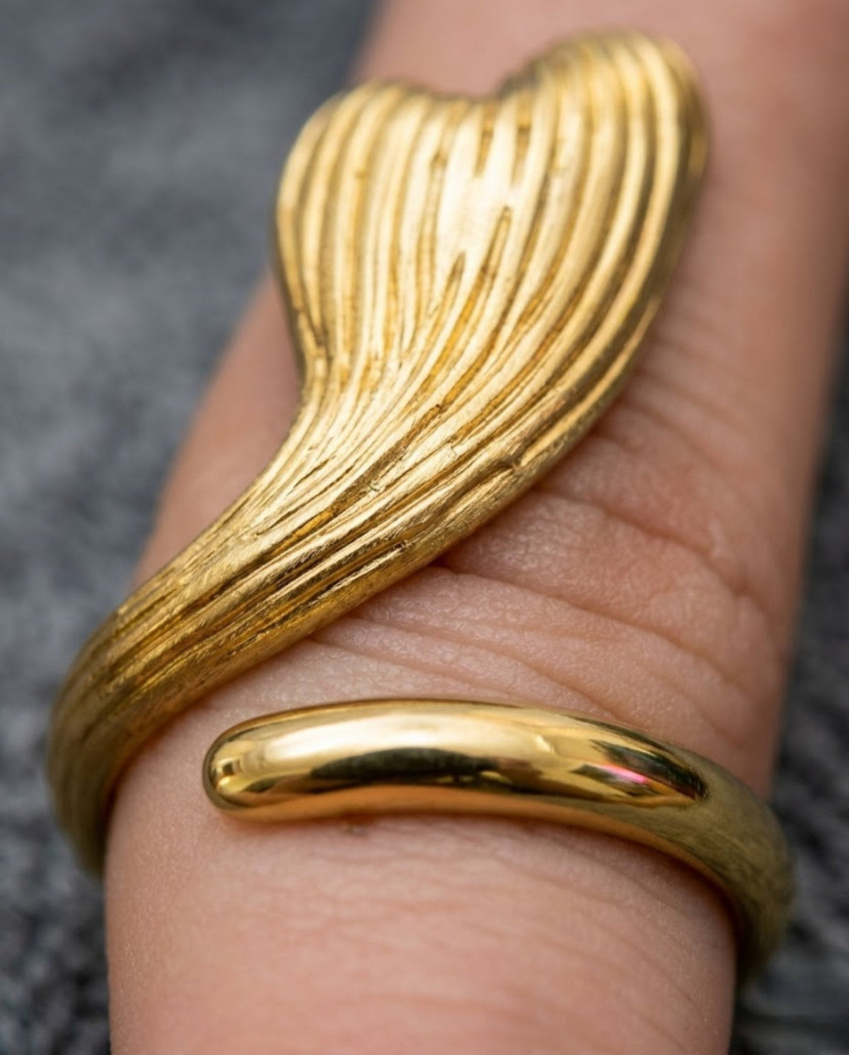Orneza Siren Tail Gold Wrap Ring