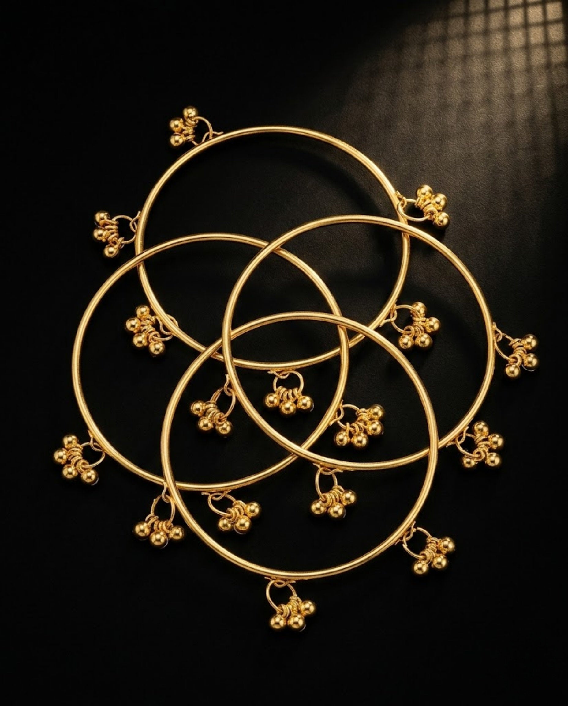 Viral Kashmiri Ghungroo Bangles Gold Bangle Set (4 Pcs)