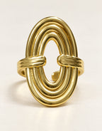 Orneza Gold-Tone Nested Oval Ring — detail view