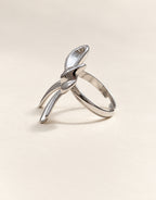 Orneza Silver-Tone Bow Ring — angle view