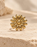 Orneza Gold-Tone Daisy Ring — front view