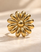 Orneza Gold-Tone Daisy Ring — detail view