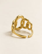 Orneza Gold-Tone Linked Loop Ring — angle view