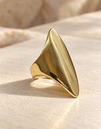 Orneza Gold-Tone Pointed Sculptural Panel Ring — detail view